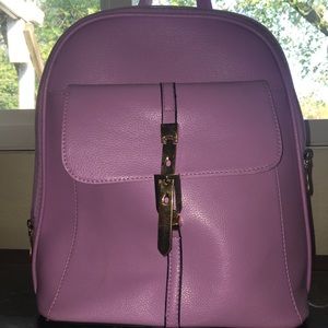Purple backpack purse